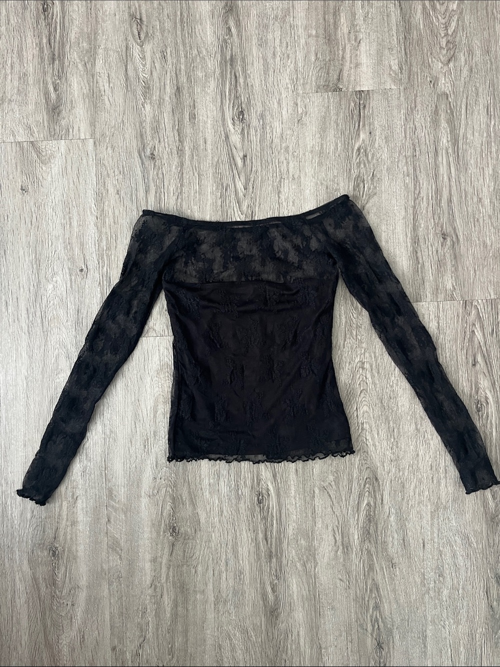 Elodie Lace Off The Shoulder Long Sleeve